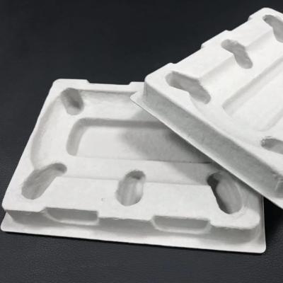 China Recyclable Custom Molded Biodegradable Pulp Insert Tray Packaging Shipping Tray for sale