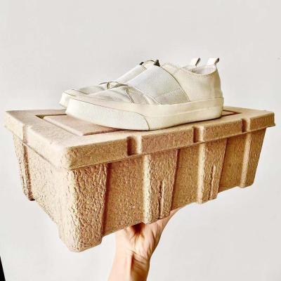 China Eco-friendly Recycled Materials Paper Pulp Box For Shoes Compostable Shoe Packaging Box Factory Customized for sale