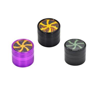 China Wholesale High Quality Aluminium Alloy 50mm Colorful Grinder Herb Metal Tobacco Herb Grinder for sale