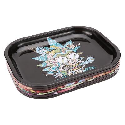 China Custom Rolling Printed Tray Manufacturers Metal Ashtray Smoking Accessories trays wholesale for sale