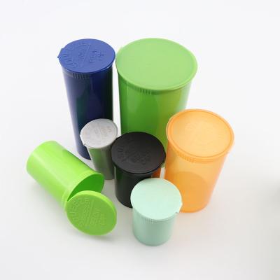 China 6dr 13dr 19dr 30dr 60dr 90dr 120dr Wholesale empty plastic pop top squeeze hinged lid containers vials for sale