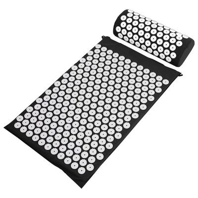 China Acupressure Spike Mat Muscle Relaxation Yoga Massage Mat And Pillow Set For Adults for sale