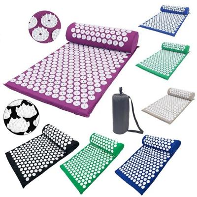 China Yoga Exercise Power bed of nails Massage Foot Therapy Relaxation Shakti Lotus Cotton Acupressure Mat home mat for sale