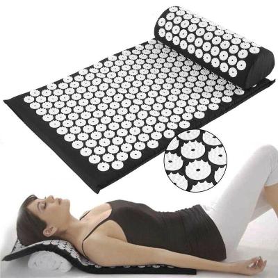 China Shakti natural Linen Coconut Acupressure Mat and pillow set foot yoga mat fitness Acupuncture mat linen for sale