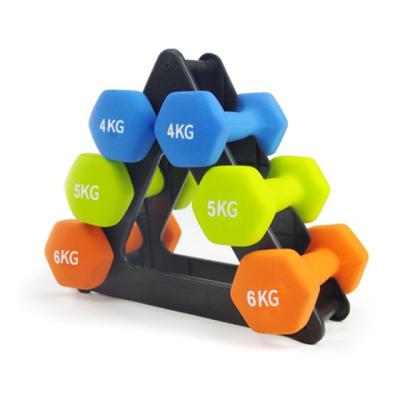 China Fitness Body Building Strength Training Gym Triangle Dumbbell with Different Colors or Customized Urethane Dumbbells for sale