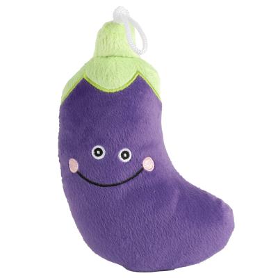 China Sustainable Hot Sale Eggplant Shaped Tough Dog Toys Dog Toys For Aggressive Chewers Custom Plush Toys for sale