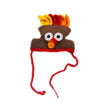 China Halloween Cute Cats and Dogs Knitted Pet Hat Funny Turkey Hat Headwear for sale