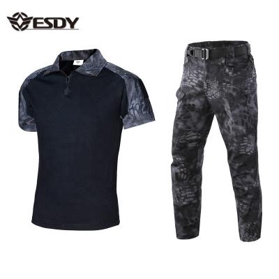 China ESDY Breathable Military Suits Camouflage Outdoor T Shirts With Cargo Pants Tactical Suits for sale