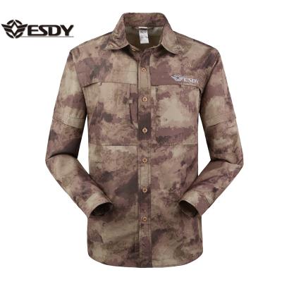 China ESDY Men's Breathable Camouflage Quick Dry Outdoor Sports Long Sleeve Shirts for sale