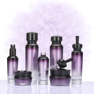 China High Quality Skin Care Cosmetic Glass Bottle 100ML 120ML Skin Care Set Glass Bottle Cosmetic Essence Bottle for sale