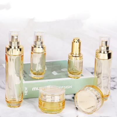 China 2023 New Design Skin Care Glass Cosmetic Bottle Serum Lotion Essence Dropper Bottle Squeeze Lotion Bottle for sale