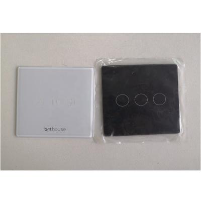 China Durable Smart Home Wi-Fi Control Touch Switch Tempered Glass Panel Faceplate For Home Appliances for sale