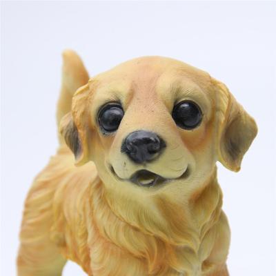 China Europe Wholesale Dog Statue Polyresin Figurine Resin Animal Dog Garden Decoration for sale