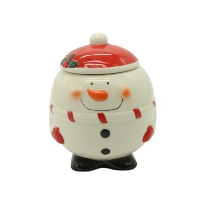 China Microwavable Ceramic Cupcake Cookie Jar Sugar Coffee Tea Honey Jars Storage Christmas Canister Wholesale Home Decoration for sale