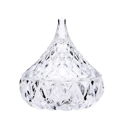 China JINZHU 2020 Best Selling Sugar Pot Glass Candy Jar Storage Jar Glass Glass Viable for sale