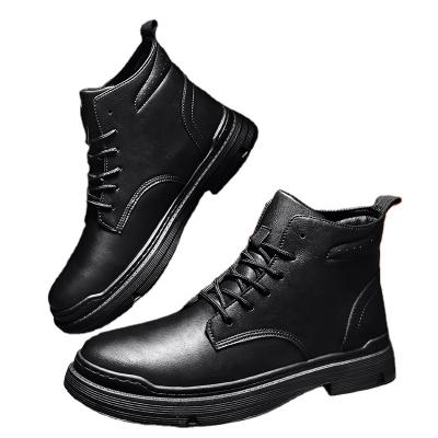 China Autumn And Winter Models 2021 high-top flat leather tooling small leather shoes tend casual Martin Boots for sale