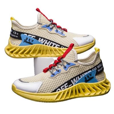 China 2021 New Fashion Trend Men's Casual Lace-Up Flight Woven Mesh Breathable Walking Shoes for sale