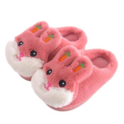 China Thermal Autumn And Winter Style 2022 Super Cute 22-36 Size Kids Cotton Indoor Slippers for sale