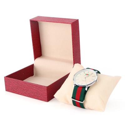 China Wholesale Luxury Watch Packaging Watch Storage Display Hanhong Lychee Texture Jewelry Box Watch Display Box Paper Packaging Box Watch for sale