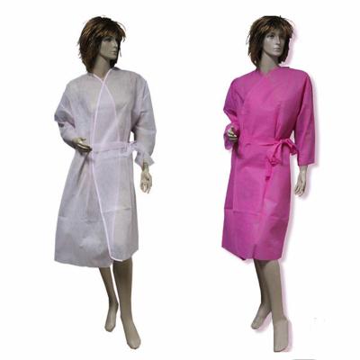 China Dispsoable non-woven bathrobe disposable nonwoven bathrobe, disposable bathrobe for SPA, disposable kimono for sale