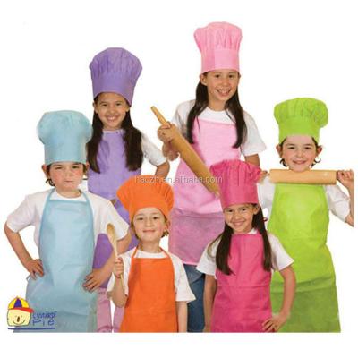 China Disposable Chef's SANITARY Apron Hat For Kids and Adult Logo Printed Non Woven Apron for sale