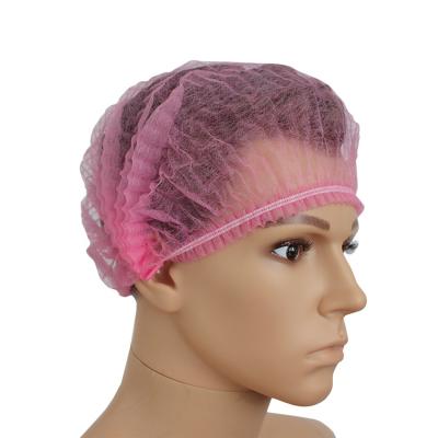 China Hot Selling Elastic Hair Surgical Double Head Cover Non-woven Disposable Hair Net Dobby In All Color for sale