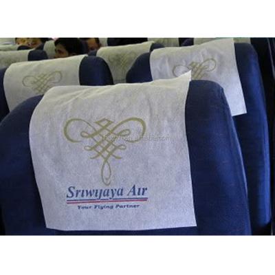 China Comfortable Disposable Custome Airplane And Bus Headrest Cover for sale