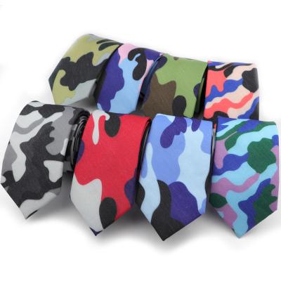 China New Mens Slim Tie Camouflage Patterned Ties 6cm Width Neck Ties Fashion Skinny Tie For Mens Wedding Party Ties for sale