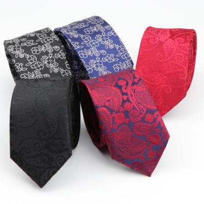 China Men's Business Leisure 6cm Jacquard Tie Flower Corbata Narrow Classic Ties Gravata de Corbata Wedding Formal Necktie for sale