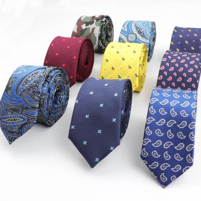 China Men's Classic Narrow Gravata Ties Formal/Business 6cm Business Corbata Wedding Formal Tie Jacquard Dog Paisley Tie for sale