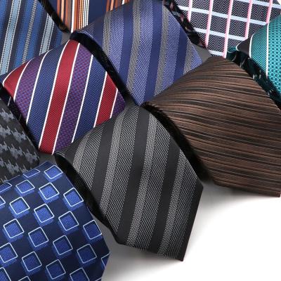 China Leisure Man's Classic 8cm Tie Gray Striped Plaid Floral Necktie Blue Red Luxury For Mens Suit Neckerchief Wedding Party Ties for sale