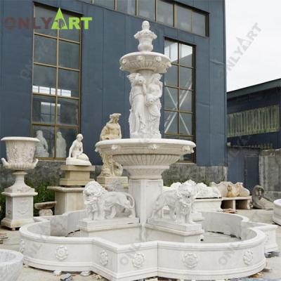 China Modern Roman Design Large Tiered Marble Fountain for Home for sale