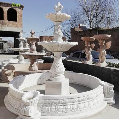 China BEST EUROPEAN Price Customized Outdoor Decorative Marble Sculpture Flower Indoors Water Fountains for sale