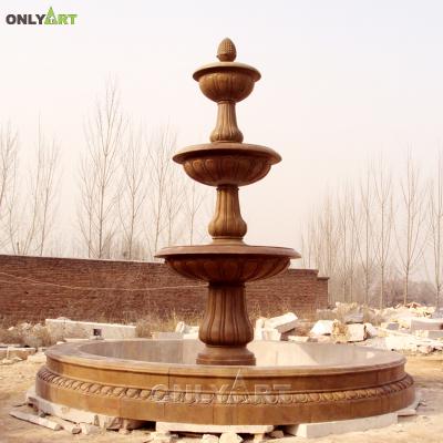 China EUROPEAN decoration classic outdoor stone carving 4 tier bowl marble water fountain for garden for sale