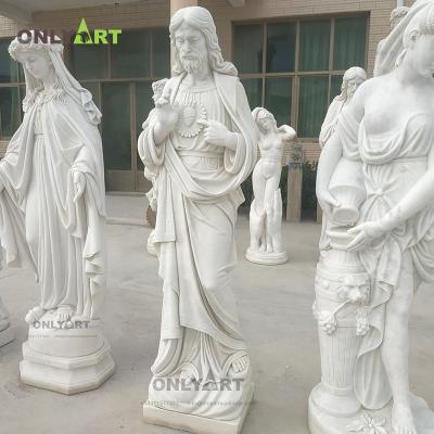 China Western Famous Religious Marble Jesus Sculpture Statue Artists For Sale for sale