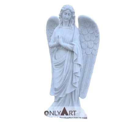 China Beautiful Angel Modern High Quality Standing Stone Statue for sale