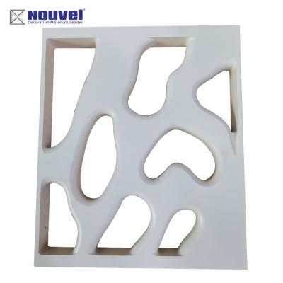 China Artwork Partition Hotel Wall Room Divider White Beauty Fashion Movable CNC Cut ALU.Screen for sale