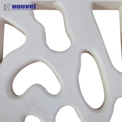 China Artwork Customized Folding White Decorative Screen Room Divider CNC Cut ALU.Screen for sale