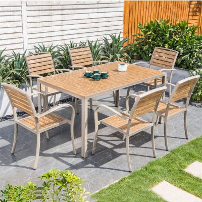 China Modern aluminum alloy frame outdoor furniture waterproof and sunscreen yard tables and chairs for sale