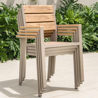 China New Compound Yard Chair Modern Aluminum Alloy Plastic Wood Frame Rise Furniture Outdoor Garden Chair for sale