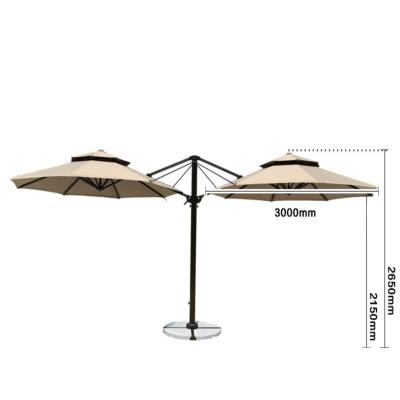 China Modern Outdoor Furniture Sun Shade And Rain Cover Waterproof Sun Umbrella Polyester Fabric Parasol For Beach for sale