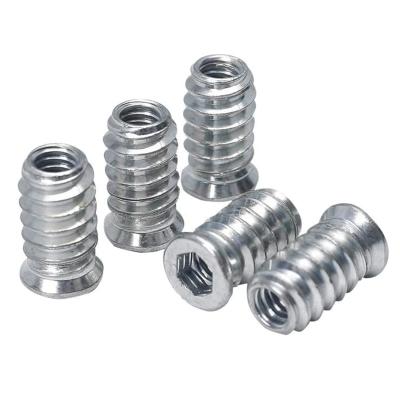 China Foshan Leliu Factory Modern 8*25mm Furniture Hardware Insert Nut Hex Socket Threaded Insert Nuts for sale