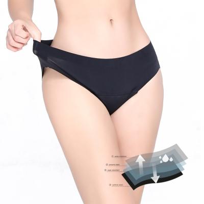 China Large Size Ladies Sustainable Silk Four-Layer Ice Period Physiological Panties for sale