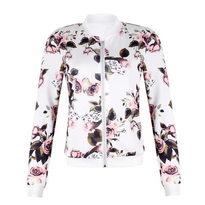 China QUICK DRY Casual Women's Rose Printing Women's Long Sleeve Jacket for sale