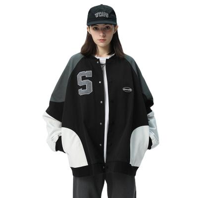 China Sustainable Women Loose Spring And Fall Baseball Uniform Embroidery Printed Casual Jacket for sale