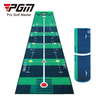 China PGM Customizable Two Way Practice Velvet Golf Putting Mat Convenient Storage Mini Indoor Golf Putting Mat for sale