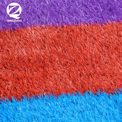 China Qingzhou L007 30mm colored artificial grass for kids playgroud L007-3 for sale