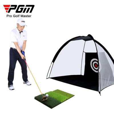 China PVC Ruber Bracket + Artificial Grass PGM New Design Hitting Practice Mat Foldable Multifunctional Hitting Mat for sale