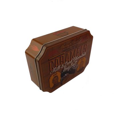 China Recycled Materials Food Grade Chocolate Tin Box Candy Tin Can for sale