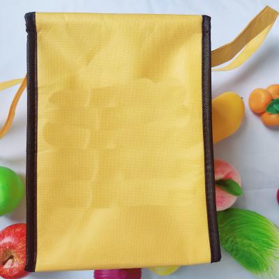 China Durable Custom Logo Printing Insulated Lunch Bag Tote Bag Pouch Thermal Front Nonwoven Cooler Bag for sale